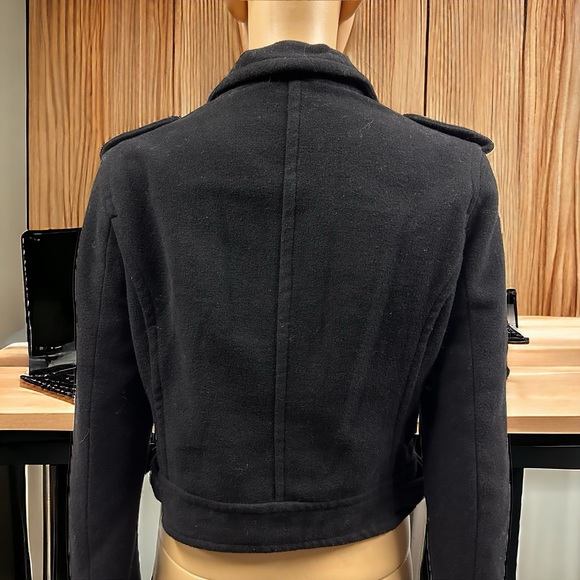 BBDakota Military Black Bomber Jacket with Pockets and Stripes Patches Womens M - Picture 12 of 16